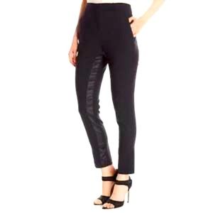 NWT Halston Heritage black tuxedo pants, size 8